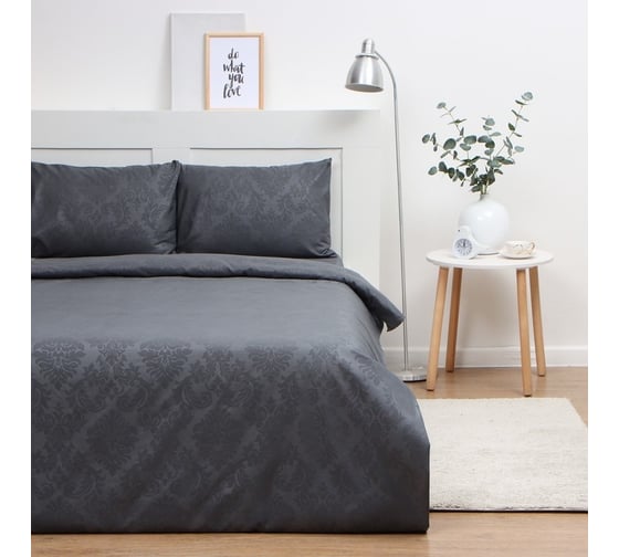 Комплект постельного белья Экономь и Я 1,5 спальный Вензель 147x215 см, 150x215 см ,50x70 см 2 шт, 85 г/кв.м 9895942 1