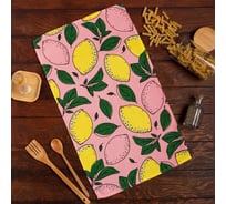 Полотенце Доляна кухонное Lemon 35x60 см, 100% хлопок, 160 г/кв.м 7516052