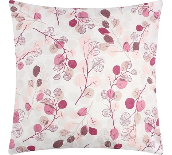 Наволочка Экономь и Я Эвкалипт розовый, 70x70 см 100% хлопок, бязь, 120 г/кв.м 9482384 1
