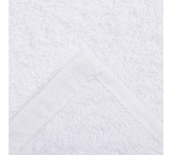 Полотенце махровое Экономь и Я 50x90 см, белый, 100% хлопок, 320 г/кв.м 7527710