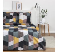 Комплект постельного белья Экономь и Я 1,5 спальный Декор 147x215 см,150x215 см, 70x70 см 2 шт, полисатин, 80 г/кв.м 9622675