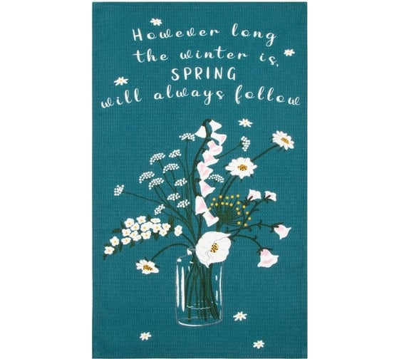 Набор полотенец кухонных Доляна Hello spring 35x60 см 4 шт, 100% хлопок, вафля 160 г/кв.м 7690560