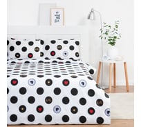 Комплект постельного белья Экономь и Я дуэт Hello 143x215 см 2 шт, 215x240 см, 50x70 см 2 шт, микрофайбер, 75 г/кв.м 7863289