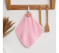 Полотенце Доляна Арбуз розовый, 30x30 см, 100% полиэстер, микрофибра 9484159