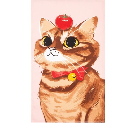 Набор полотенец кухонных Доляна Cats 35x60 см 8 шт, 100% хлопок 9284375