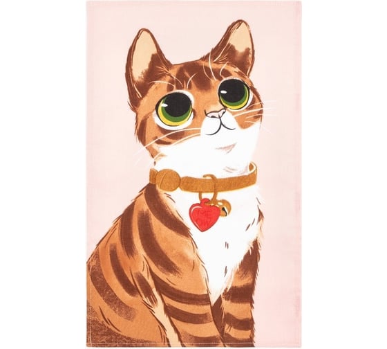 Набор полотенец кухонных Доляна Cats 35x60 см 8 шт, 100% хлопок 9284375