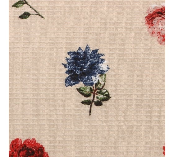 Полотенце Доляна Цветочки 28x46 см, 100% хлопок, вафля 160 г/кв.м 9485540