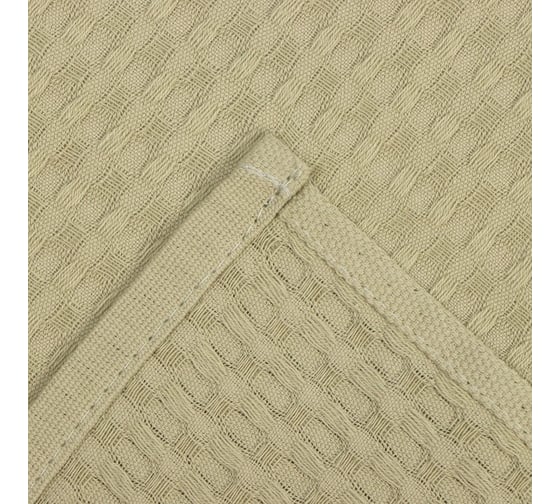 Полотенце Доляна оливковый 35x60 см, 100% хлопок, крупная вафля 220 г/кв.м 9485604