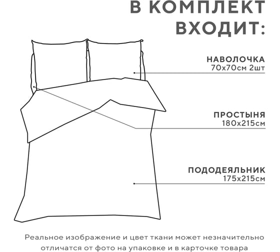 Комплект постельного белья Экономь и Я 2 спальный Талисман 175x215 см,180x215 см, 70x70 см 2 шт, полисатин, 80 г/кв.м 9622692