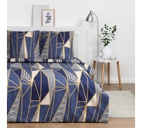 Комплект постельного белья Экономь и Я евро Талисман 200x215 см,200x215 см, 70x70 см 2 шт, полисатин, 80 г/кв.м 9622693