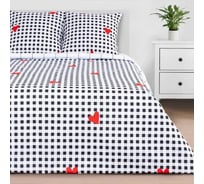 Комплект постельного белья Этель евро Big love 200x217 см, 220x240 см, 70x70 см - 2 шт., бязь 5181634