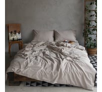 Комплект постельного белья Этель 2 спальный, 180x210 см, 220x240 см, 50x70 см - 2 шт., цвет бежевый, 100% жатый хлопок, 140 гр/м2 4627794