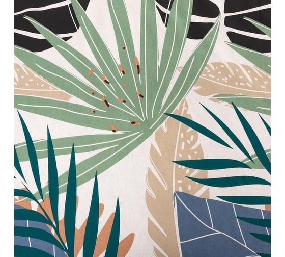 Комплект постельного белья Этель евро Colored tropics (вид 2) 200x217 см, 220x240 см, 70x70 см - 2 шт., поплин 125 г/ 5418225