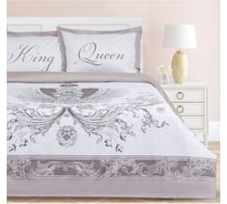 Комплект постельного белья Этель 2 спальный, King&Queen 175x215 см, 200x215 см, 50x70+4 см - 2 шт., 100% хлопок 4695909