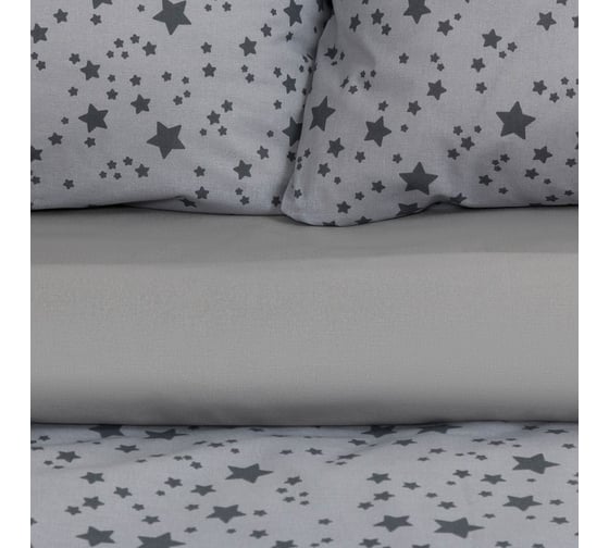 Комплект постельного белья Этель 1.5 спальный, Starlight 143x215 см, 150x214 см, 70x70 см - 2 шт., поплин 4797413