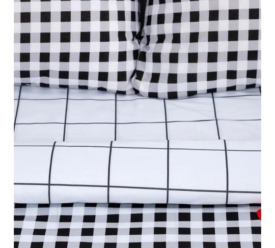 Комплект постельного белья Этель евро Big love 200x217 см, 220x240 см, 70x70 см - 2 шт., поплин 125 г/м2 5424342
