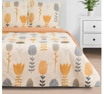 Комплект постельного белья Этель евро Autumn flowers 200x217 см, 220x240 см, 70x70 см - 2 шт 4675217