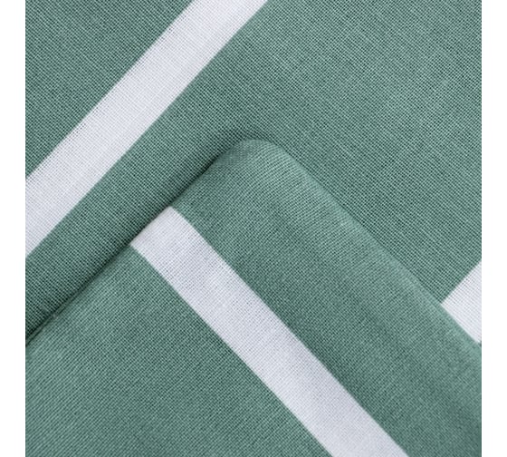 Комплект постельного белья Этель 1.5 спальный, Mint stripes 143x215 см, 150x214 см, 70x70 см - 2 шт., 100% хлопок, поплин 6632205