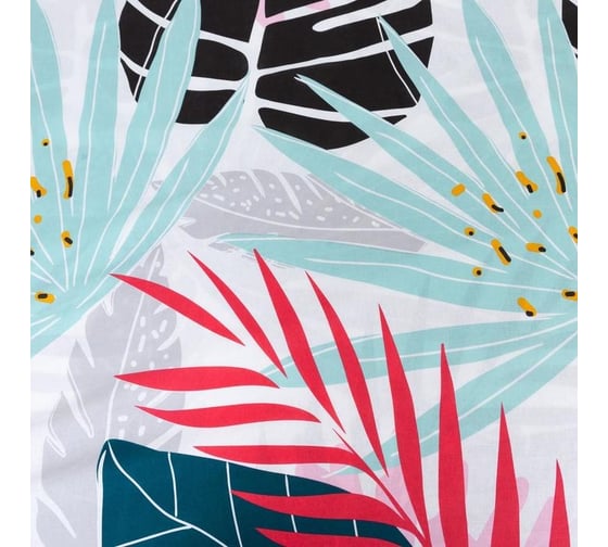 Комплект постельного белья Этель 1.5 спальный, Colored tropics (вид 1) 143x215 см, 150x214 см, 70x70 см, 2 шт., поплин 125 5418220