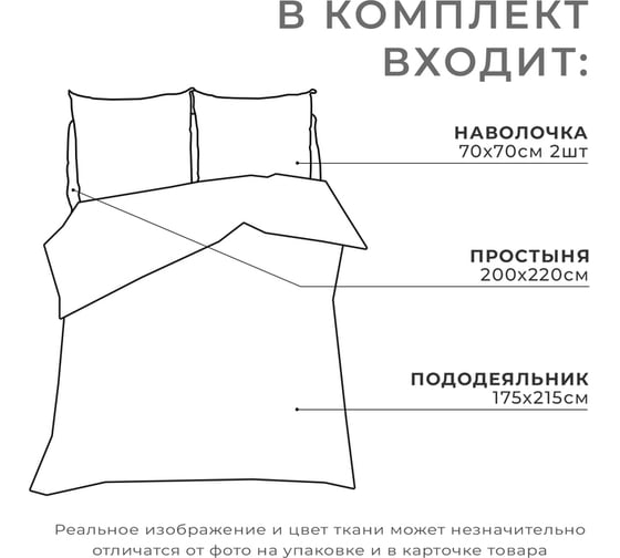 Комплект постельного белья Этель 2 спальный, Leaves (вид 2) 175x215 см, 200x220 см, 70x70 см - 2 шт., поплин 125 г/м2 6881621
