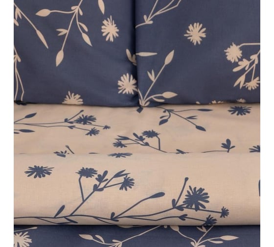Комплект постельного белья Этель 2 спальный, Flowers (вид 1) 175x215 см, 200x220 см, 70x70 см - 2 шт., поплин 125 г/м2 5424329