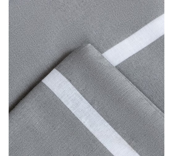 Комплект постельного белья Этель евро Gray stripes 200x217 см, 220x240 см, 70x70 см - 2 шт., 100% хлопок, поплин 6632215