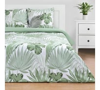 Комплект постельного белья Этель 2 спальный, Tropics (вид 2) 175x215 см, 200x220 см, 70x70 см - 2 шт., поплин 125 г/м2 5418236