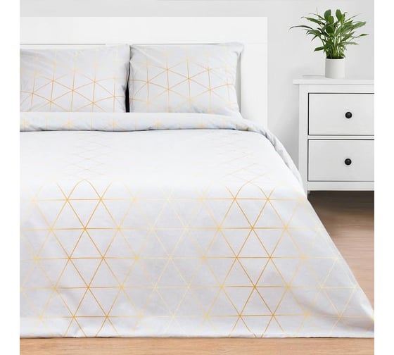 Комплект постельного белья Этель 1.5 спальный, Beauty 143x215 см, 150x214 см, 70x70 см, 2 шт., поплин 125 г/м2 47 5388951 1