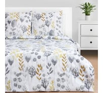 Комплект постельного белья Этель евро Flora and spring (вид 2) 200x217 см, 220x240 см, 70x70 см - 2 шт., поплин 7533773
