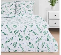 Комплект постельного белья Этель 2 спальный, Eucalyptus 175x215 см, 200x220 см, 70x70 см - 2 шт., поплин 125 г/м2 4746229