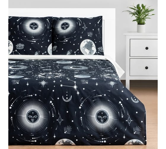 Комплект постельного белья Этель дуэт Эзотерика 143x215 см - 2 шт., 220x240 см, 70x70 см - 2 шт 7673982 1