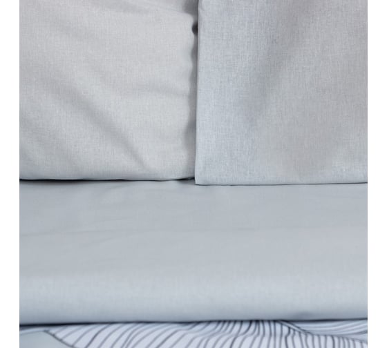 Комплект постельного белья Этель евро Gray tropics 200x215 см, 220x240 см, 70x70 см - 2 шт 7674454