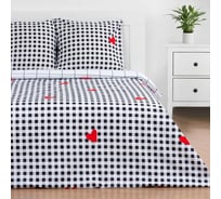 Комплект постельного белья Этель 1.5 спальный, Big love 143x215 см, 150x214 см, 70x70 см, 2 шт., поплин 125 г/м2 5424340