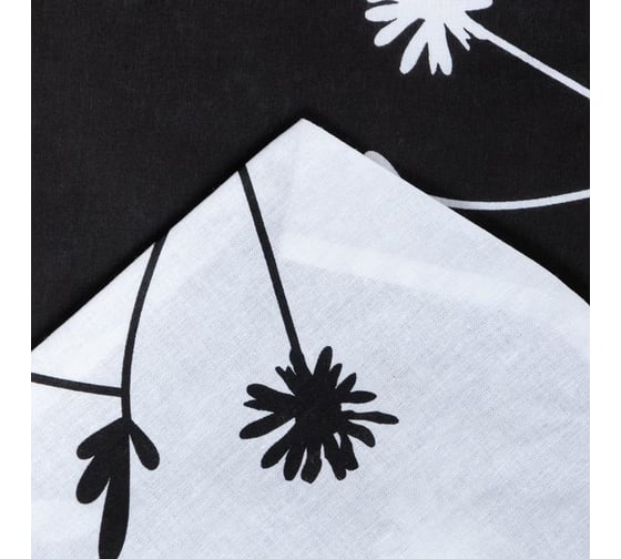 Комплект постельного белья Этель 1.5 спальный, Flowers (вид 3) 143x215 см, 150x214 см, 70x70 см, 2 шт., поплин 125 г/м2 5424334