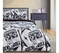 Комплект постельного белья Этель 1.5 спальный, Rock star 143x215 см, 150x214 см, 70x70 см - 2 шт., 100% хлопок, бязь 125 г 7533825