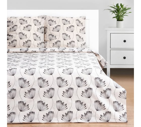 Комплект постельного белья Этель евро Фенхель 200x217 см, 220x240 см, 70x70 см - 2 шт., поплин 125 г/м2 7533777 1