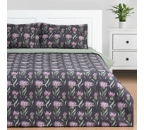 Комплект постельного белья Этель дуэт Артишок 143x215 см - 2 шт., 220x240 см, 50x70 см - 2 шт., поплин 9233645
