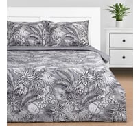 Комплект постельного белья Этель евро Tropical vibes 200x217 см, 220x240 см, 50x70 см - 2 шт., мако-сатин 114 г/м2 9355450