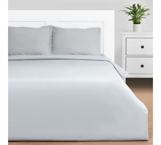 Комплект постельного белья Этель дуэт Silver garden 143x215 - 2 шт., 220x240, 50x70 см - 2 шт., 100% хлопок, поплин125 г/м2 9241724 1