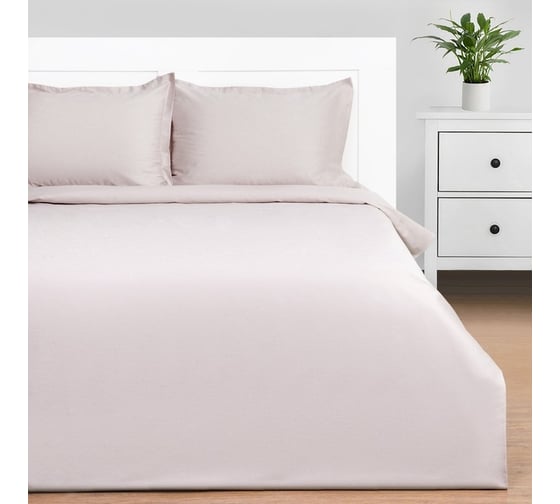 Комплект постельного белья Этель 2 спальный, Silver cloud 175x215, 200x215, 50x70+3 - 2 шт., мако-сатин, 114 г/м2 9144604