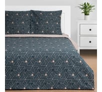 Комплект постельного белья Этель 1,5 спальный, Triangular illusion 143x215 см, 150x214 см, 70x70 см, 2 шт., бязь, 125 г/м2 9303819