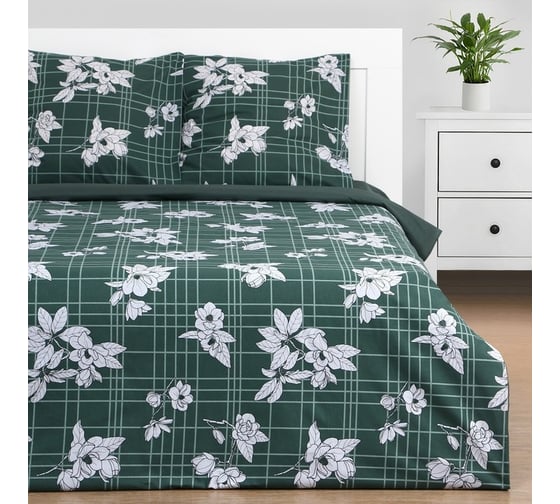 Комплект постельного белья Этель Дуэт Spring time 143x215 см - 2 шт., 220x240 см, 70x70 см - 2 шт., поплин 9355430 1