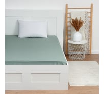 Простыня на резинке Этель 160x200x25, зеленый, 100% хлопок, поплин 125 г/м2 9241700