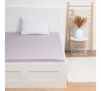 Простыня на резинке Этель Lilac field 160x200x25 см, 100% хлопок, мако-сатин, 114 г/м2 9144560