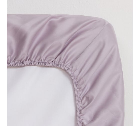 Простыня на резинке Этель Lilac field 160x200x25 см, 100% хлопок, мако-сатин, 114 г/м2 9144560