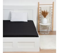 Простыня на резинке Этель 140x200x25, черный, 100% хлопок, поплин 125 г/м2 9241763