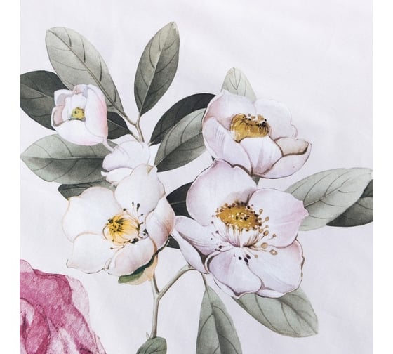Комплект постельного белья Этель 1.5 спальный, Bloom 143x215 см, 150x214 см, 50x70+3 см - 2 шт., мако-сатин 9322136