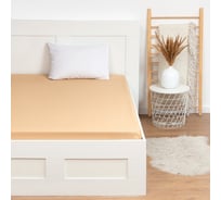 Простыня на резинке Этель 140x200x25, бежевый, 100% хлопок, бязь 125 г/м2 9046062