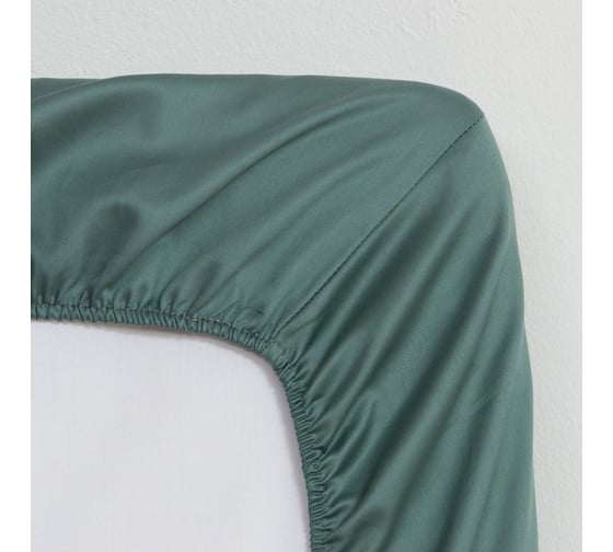 Простыня на резинке Этель Green paradise 180x200x25 см, 100% хлопок, мако-сатин, 114 г/м2 9144631