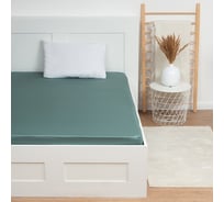 Простыня на резинке Этель Green paradise 160x200x25 см, 100% хлопок, мако-сатин, 114 г/м2 9144630